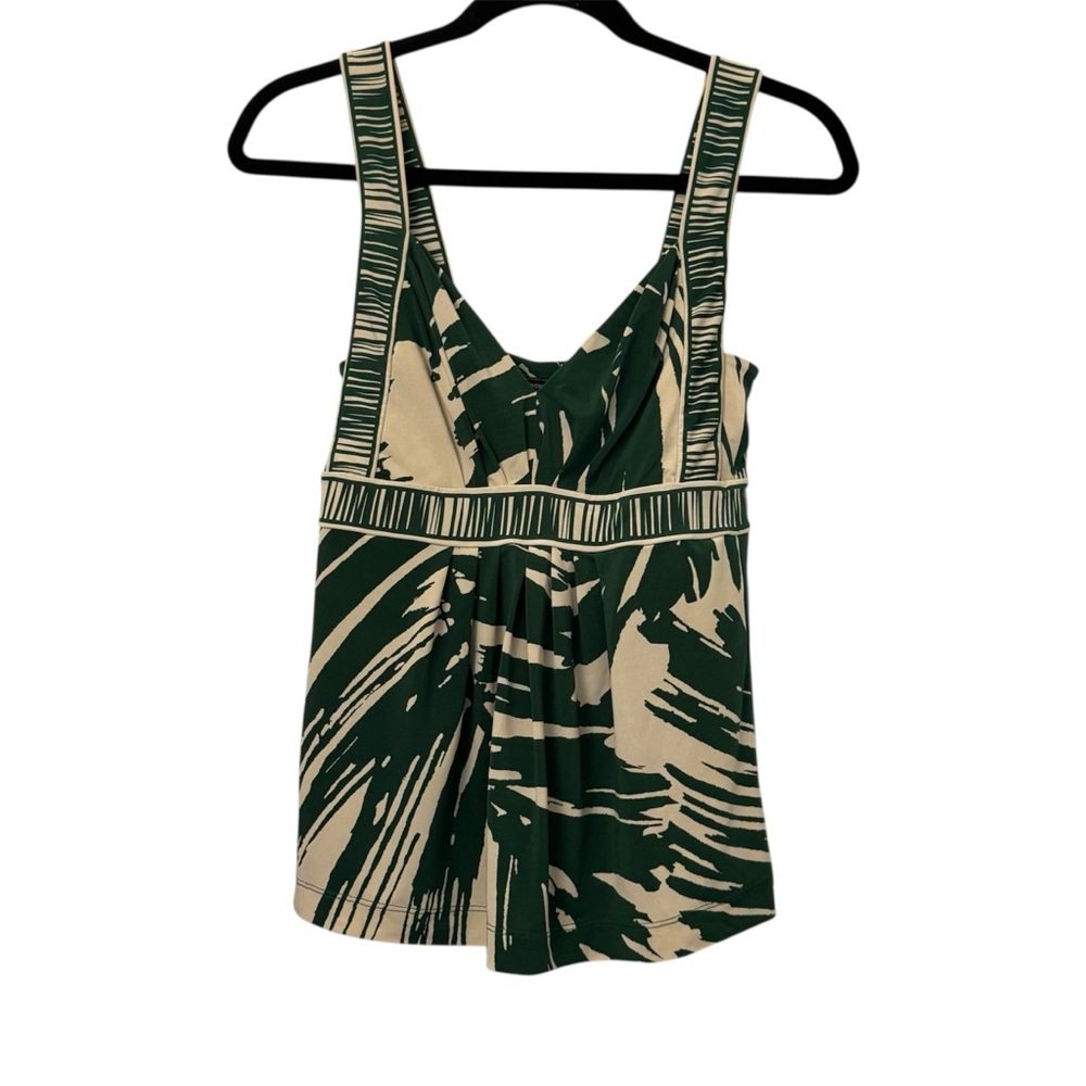 Vintage‎ BCBGMaxAzria Abstract Print Top Green & White